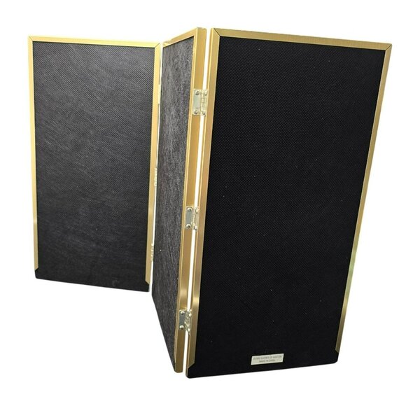 Gold-Tone Folding 9-Photo Frame By Carr Frames Holds 4" X 6" Photos JJ4003 - Picture 3 of 4